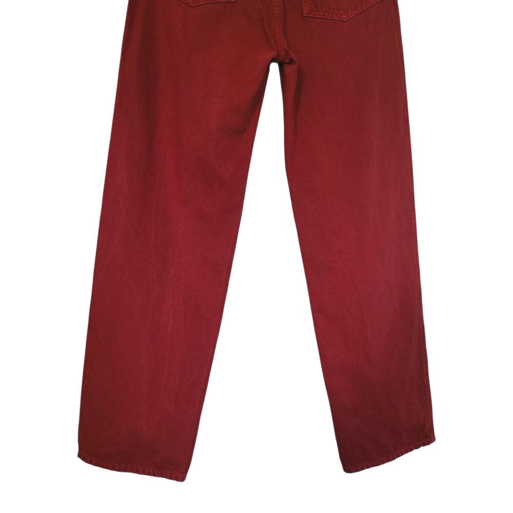 Reformation The Magnolia Mid Rise Bow Jeans Red Size 28 - Picture 10 of 10